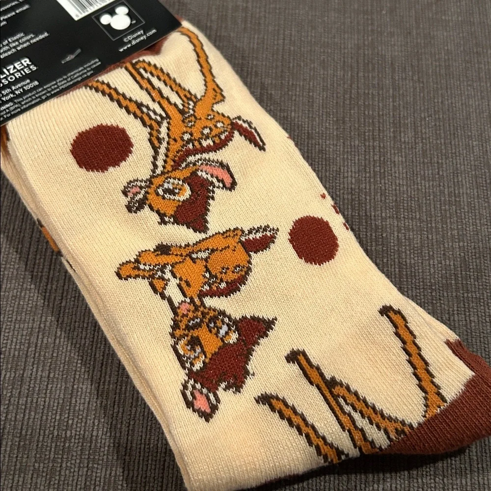 Disney Bambi Crew Socks shoe size 9-13 NWT